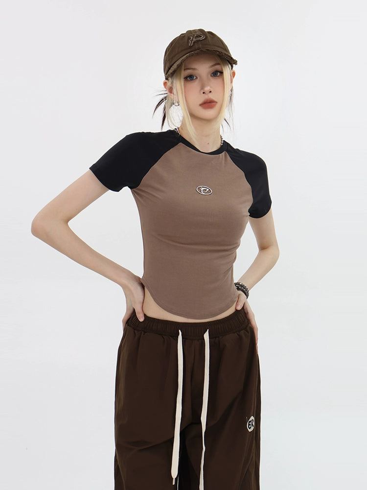 Cropped Raglan T-Shirt