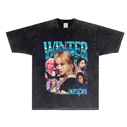 Aespa Winter Inspired Vintage T-Shirt