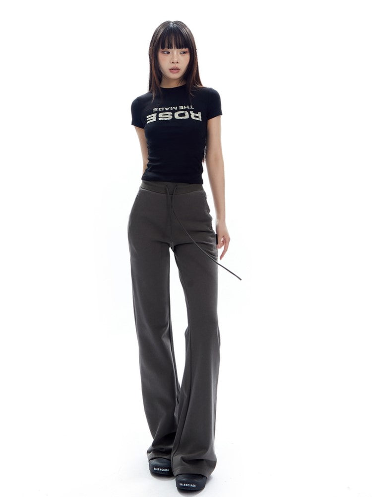 High-Waisted Slightly Flared Lounge Pants