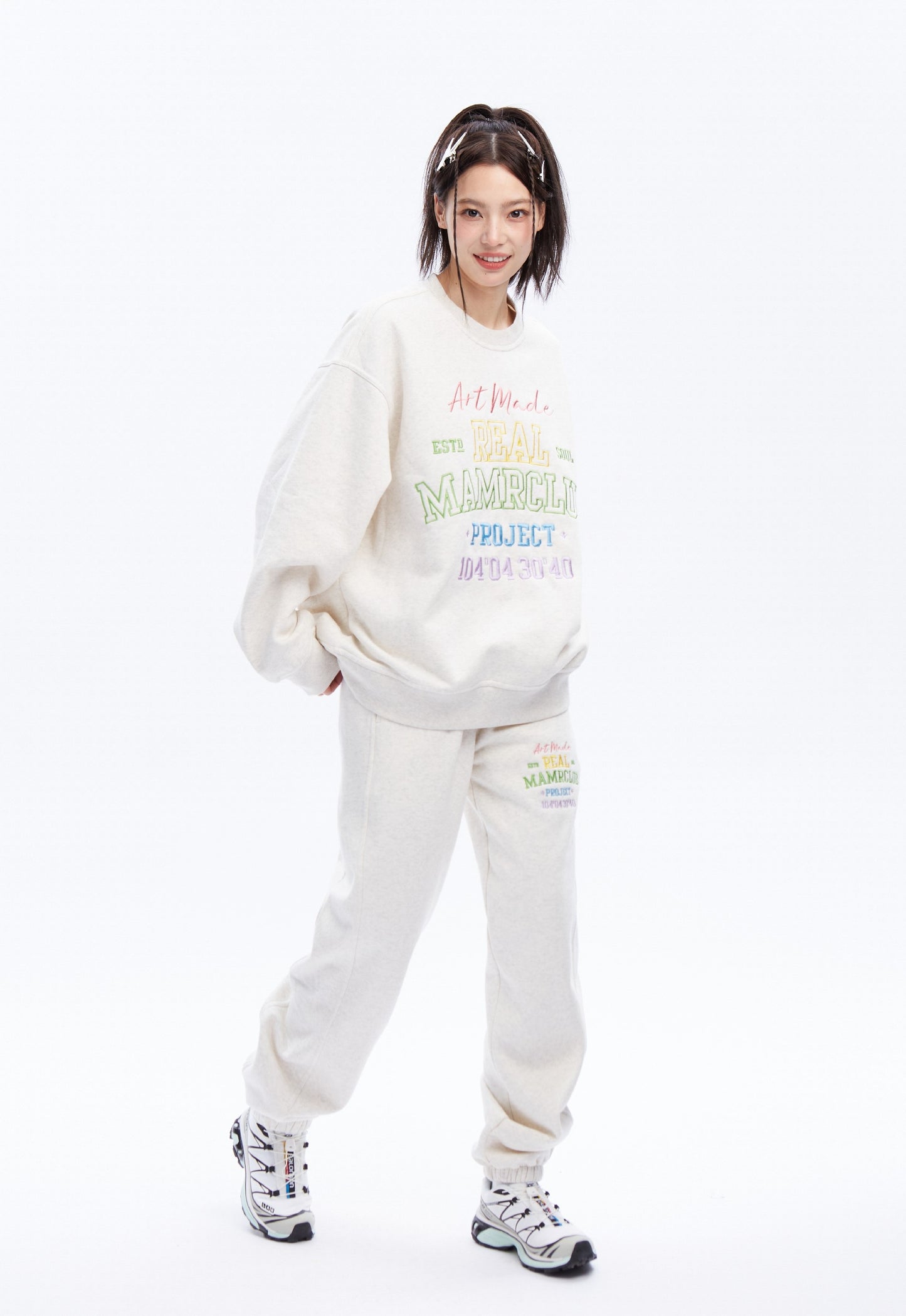 Pastel Embroidered Logo Sweatpants