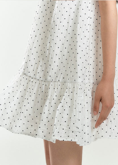 Polka Dot Halter Swing Mini Dress