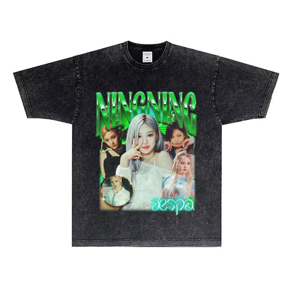 Aespa Ningning Inspired Vintage T-Shirt