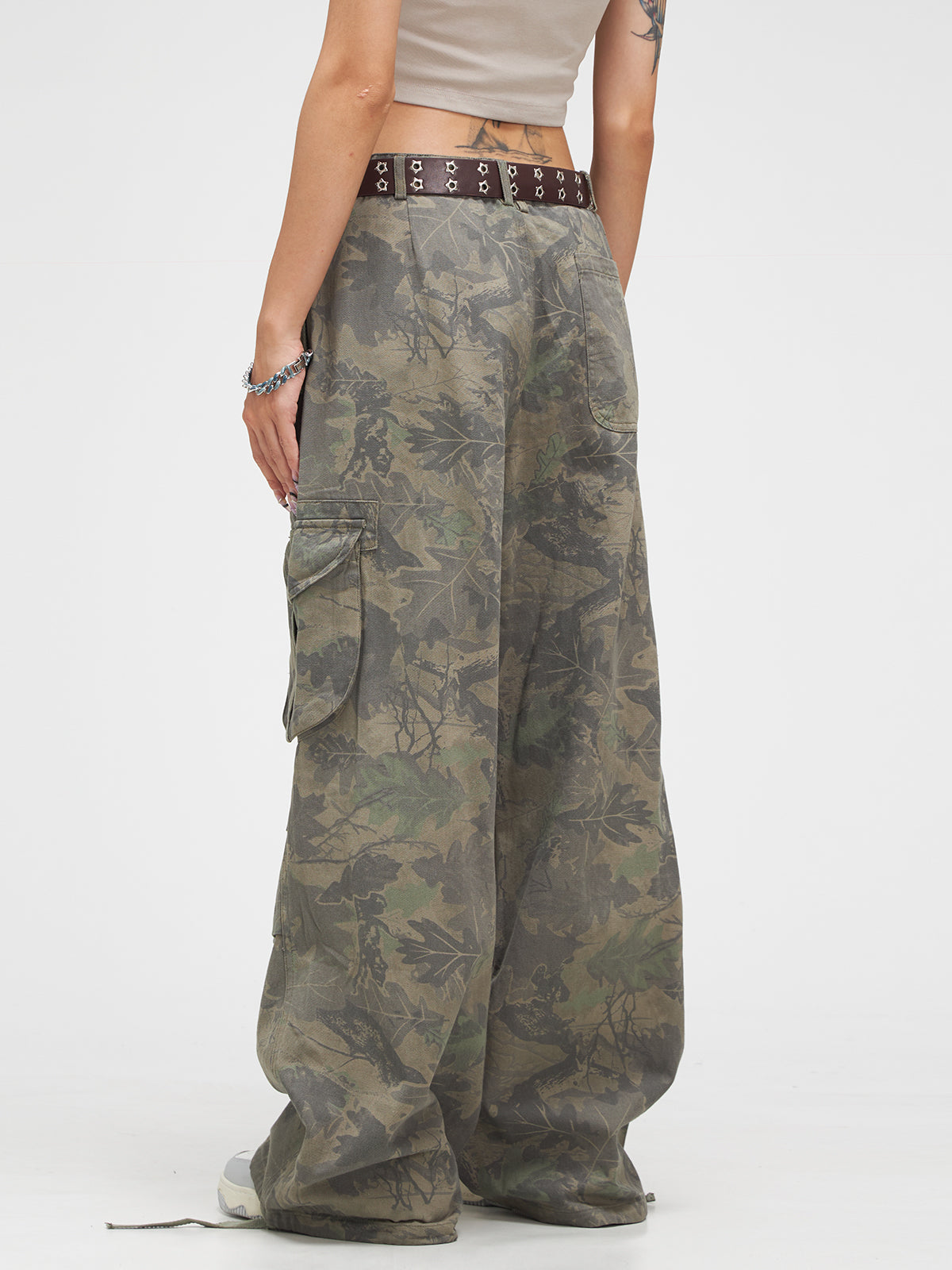 Washed Fern Camo Cargo Pants