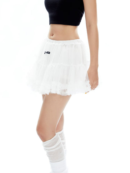 Ruffle Ballet Style Mini Skirt