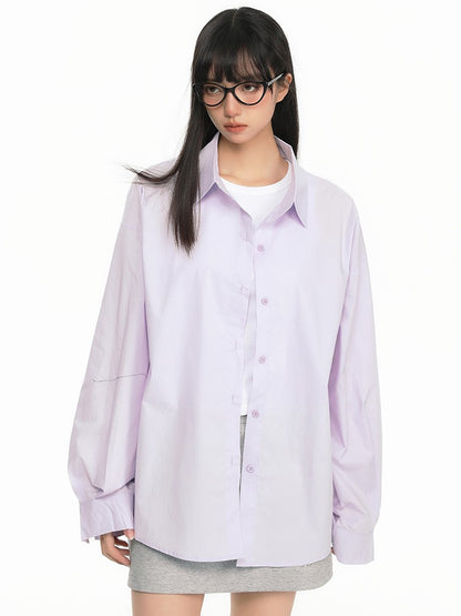 Oversized Pastel Button Down Long Sleeve