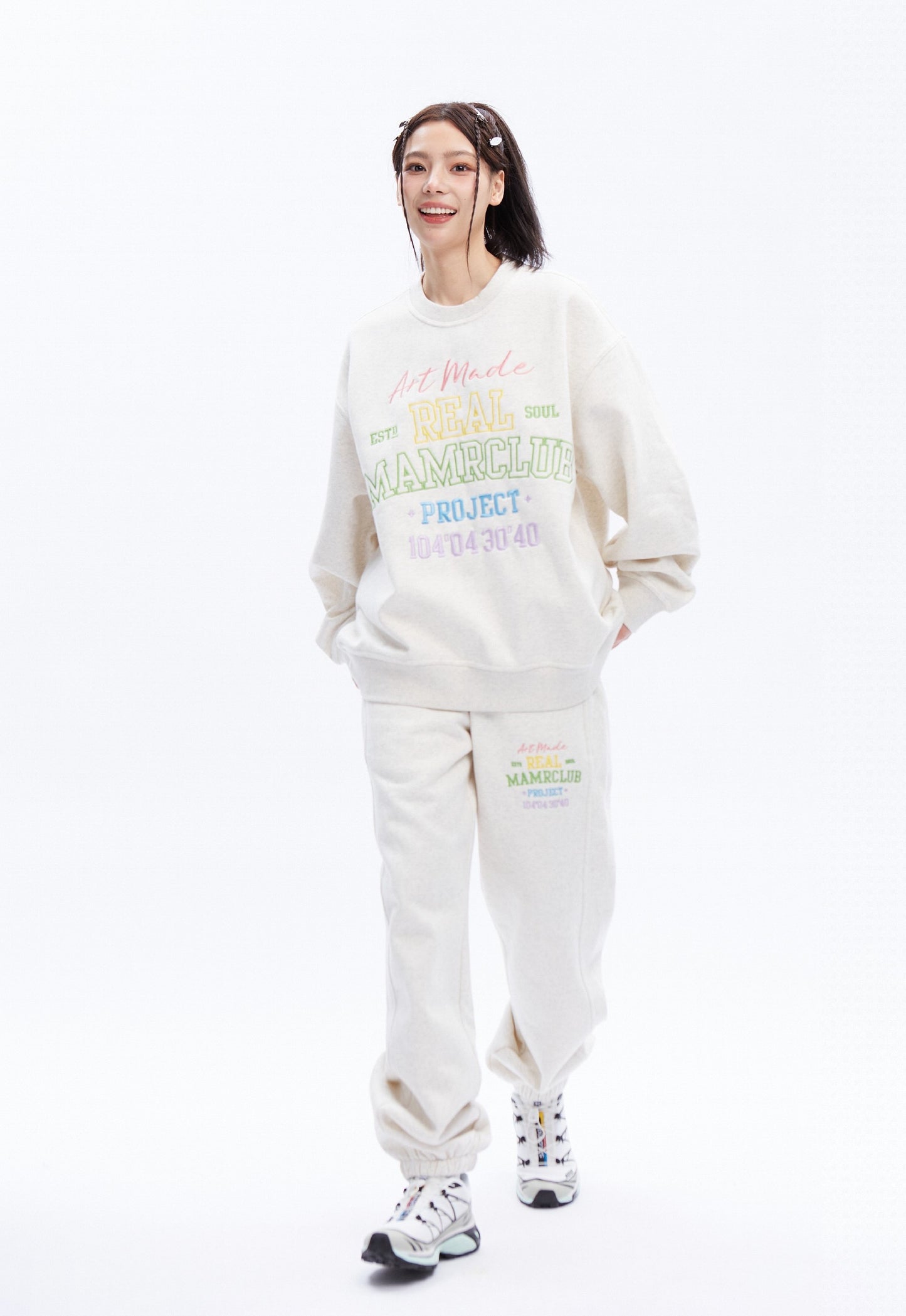 Pastel Embroidered Logo Sweatpants