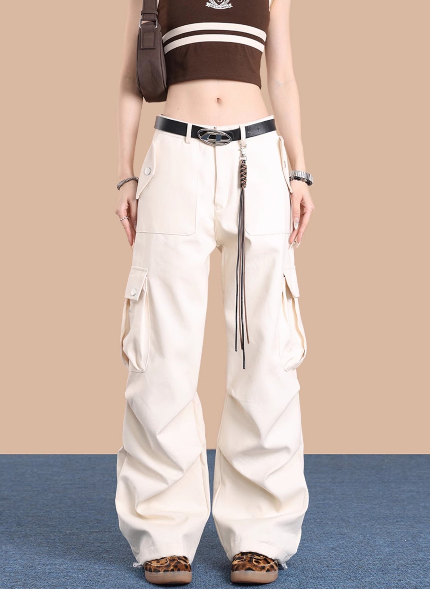 Ruched Lanyard Trousers