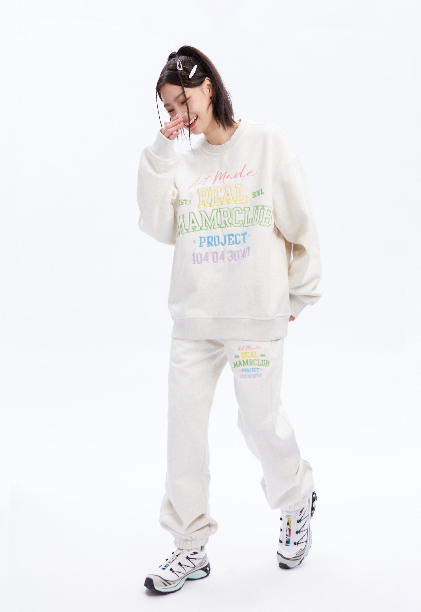 Pastel Embroidered Logo Sweatpants