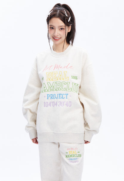 Pastel Embroidered Logo Sweater