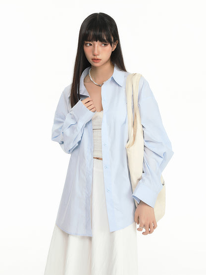 Oversized Pastel Button Down Long Sleeve