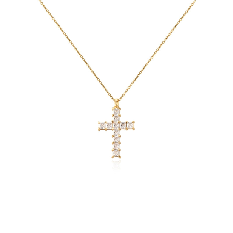 Diamond Cross Pendant Necklace