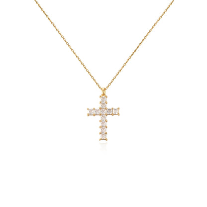 Diamond Cross Pendant Necklace