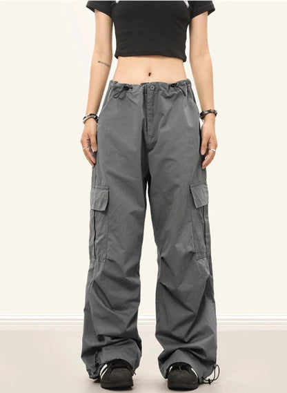 Double Bungee-Style Drawstring Cargo Pants