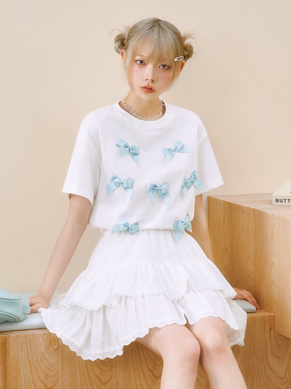 Three-Dimensional Bow T-Shirt