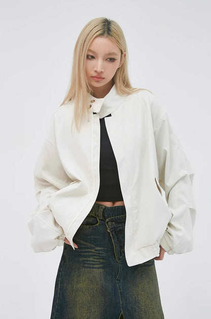 Band Collar Harrington Jacket