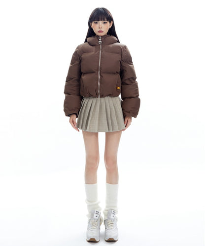 Teddy Brrr.. Cropped Puffer Jacket