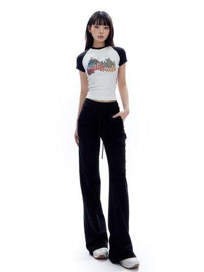 High-Waisted Slightly Flared Lounge Pants