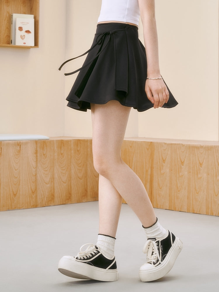 Ballet Style Ribbon Layered Skirt