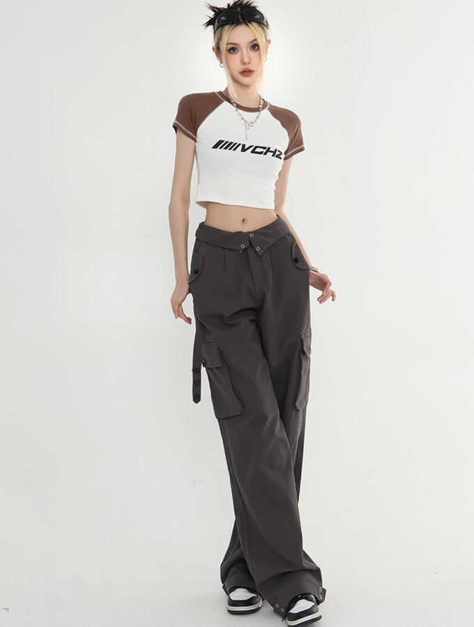 High Rise Fold-Over Trousers