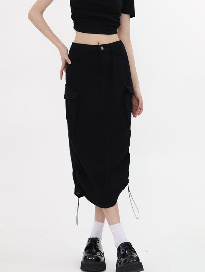 Ruched Midi Skirt