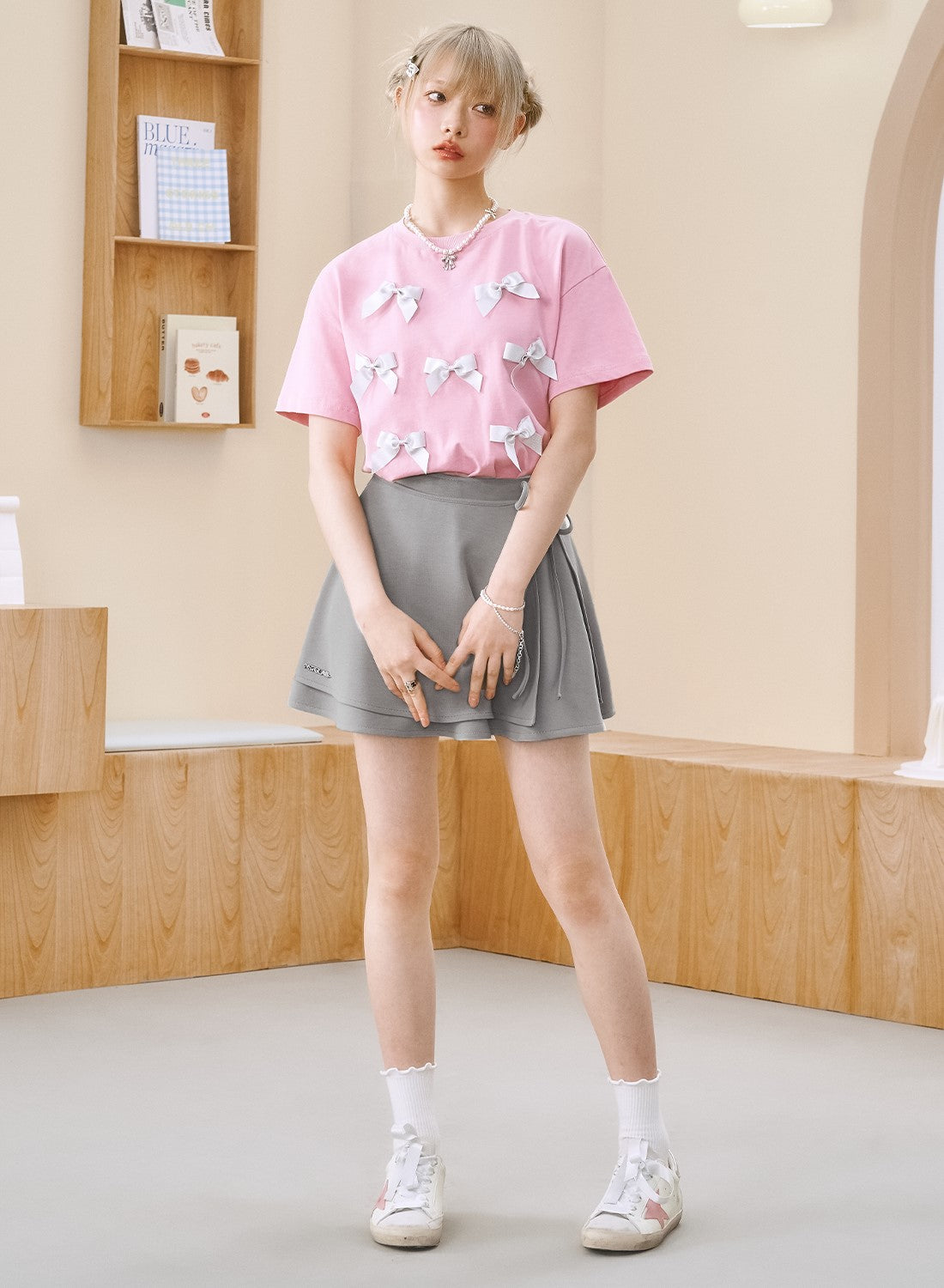 Three-Dimensional Bow T-Shirt