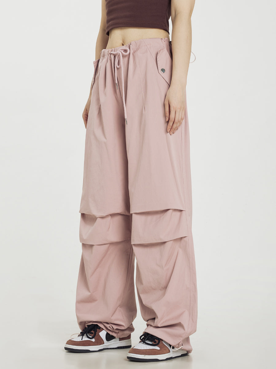 Pleated Slightly Baggy Cargo Pants