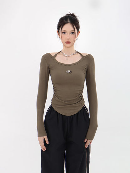 Halter Neck Long Sleeve