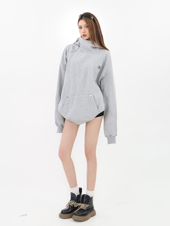 Mock Neck Half-Zip Hoodie