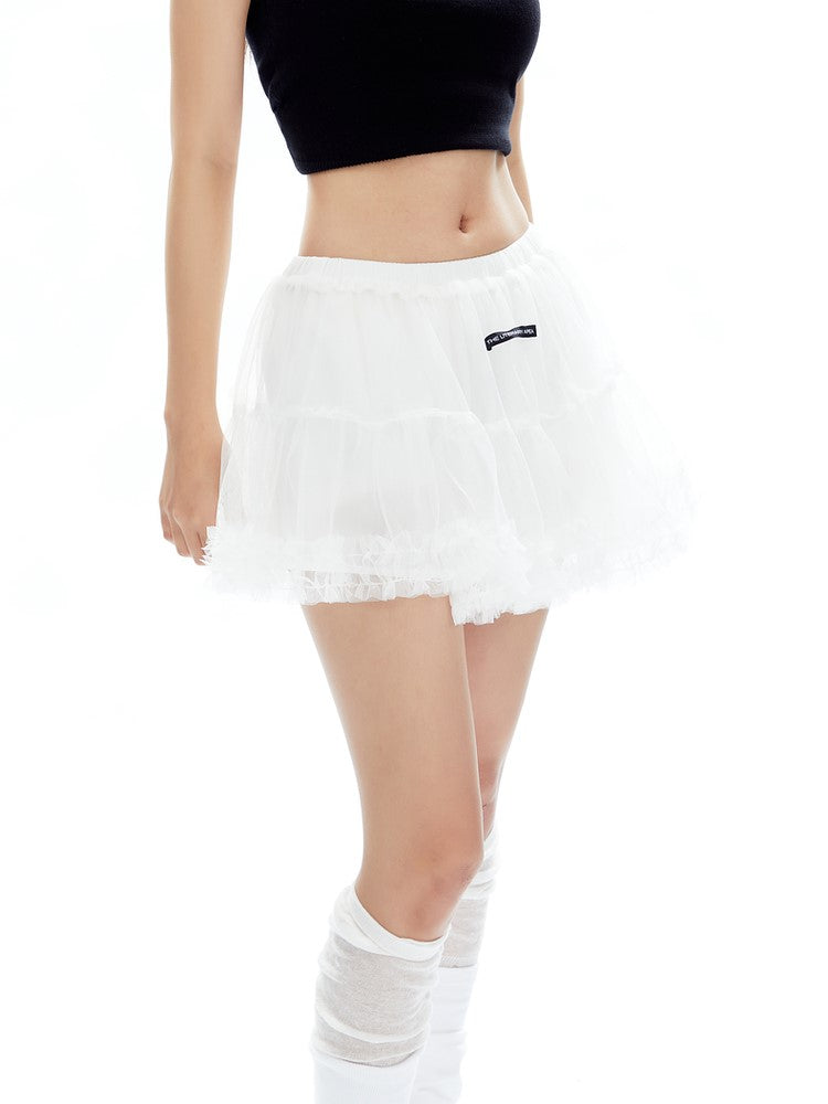 Ruffle Ballet Style Mini Skirt