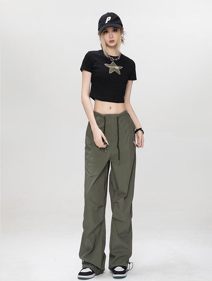 Drawstring Cargo Pants