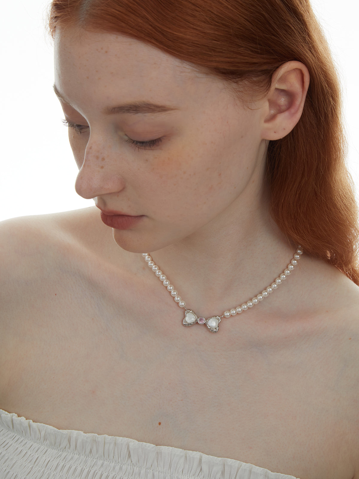 Pearl Bow Necklace