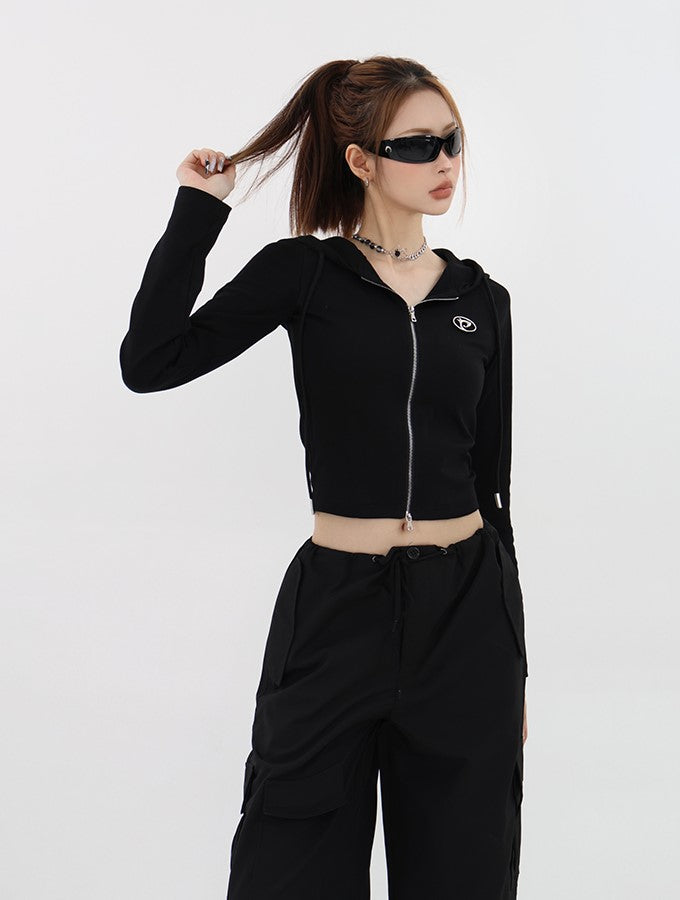 Hooded Zip Long Sleeve