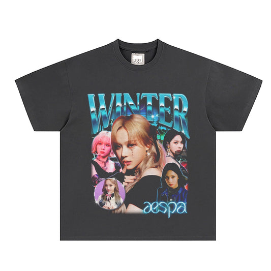 Aespa Winter Inspired Vintage T-Shirt