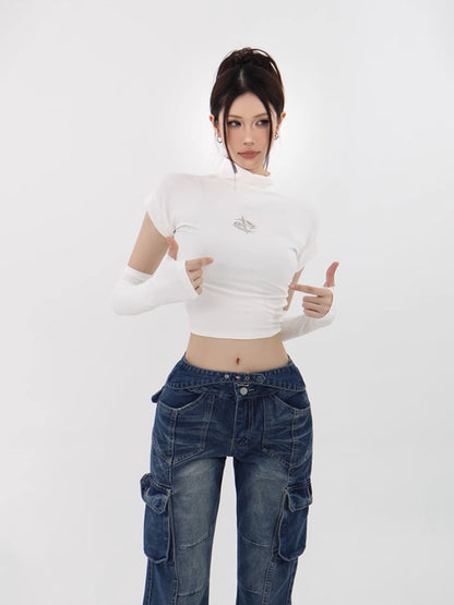 Judy Crop Top & Gloves Set