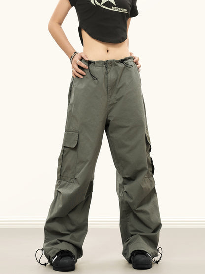 Double Bungee-Style Drawstring Cargo Pants