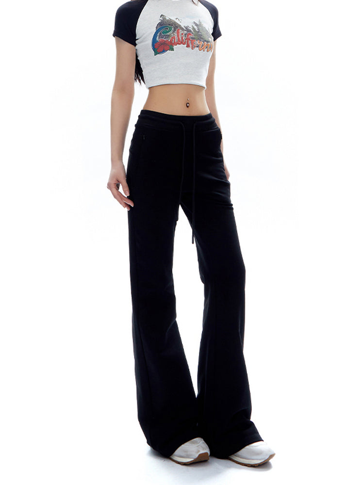 High-Waisted Slightly Flared Lounge Pants