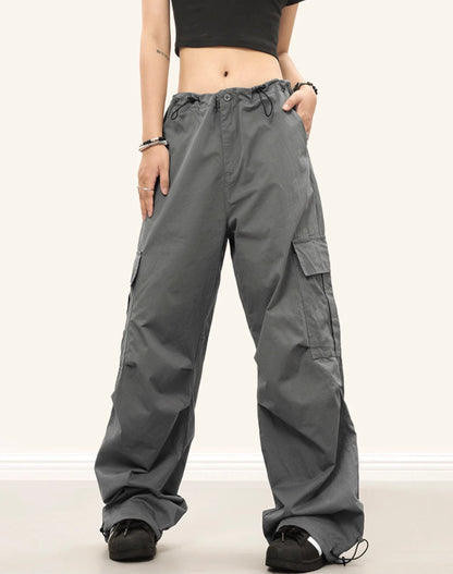 Double Bungee-Style Drawstring Cargo Pants