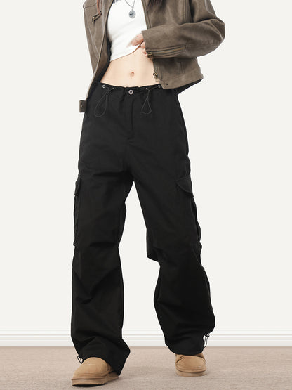 Double Bungee-Style Drawstring Cargo Pants