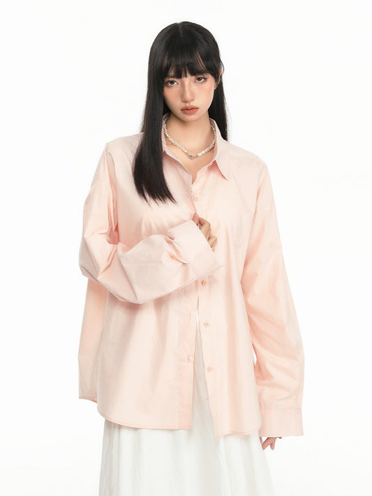 Oversized Pastel Button Down Long Sleeve