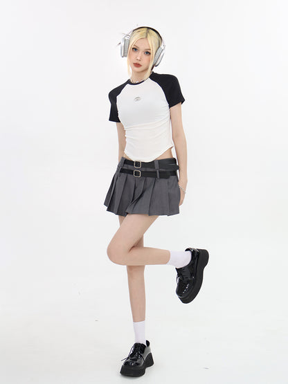 Cropped Raglan T-Shirt