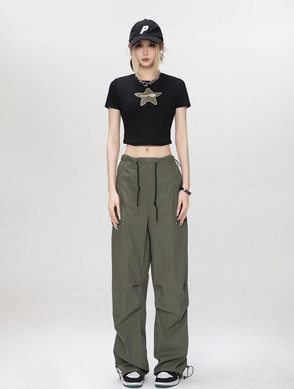 Drawstring Cargo Pants