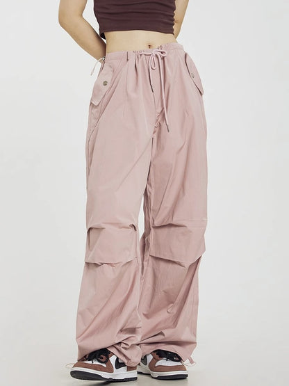 Pleated Slightly Baggy Cargo Pants