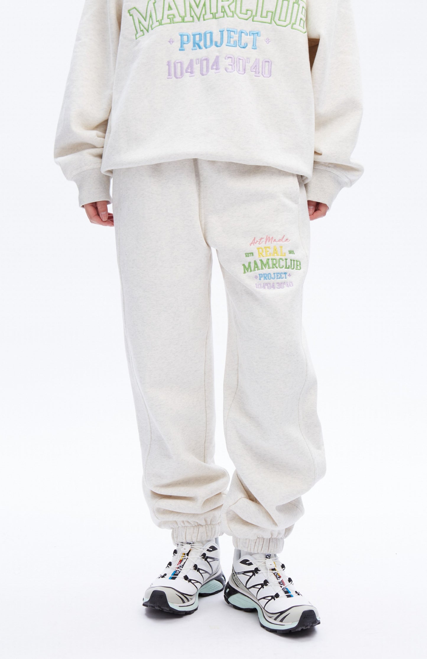 Pastel Embroidered Logo Sweatpants