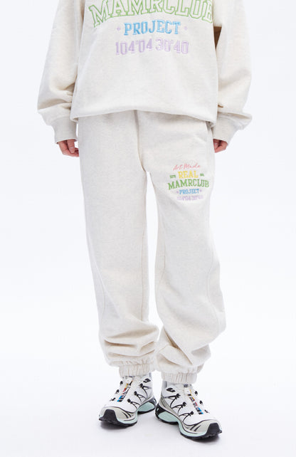 Pastel Embroidered Logo Sweatpants