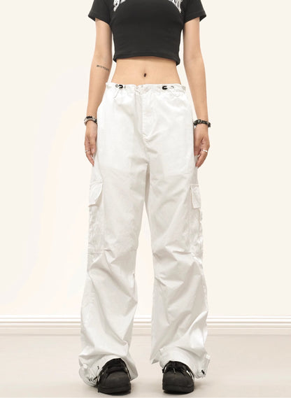 Double Bungee-Style Drawstring Cargo Pants