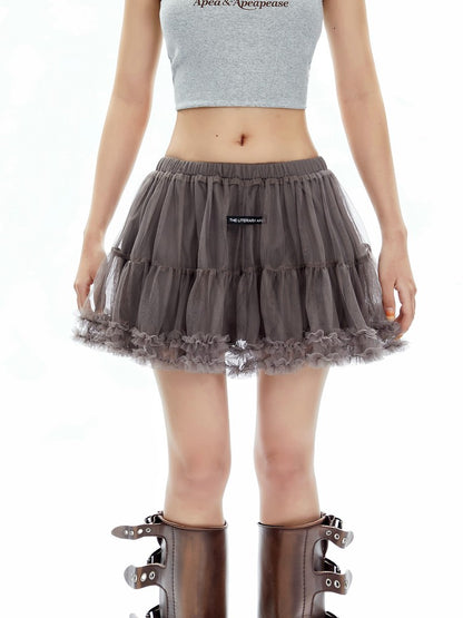 Ruffle Ballet Style Mini Skirt