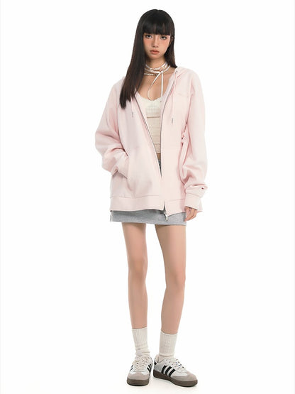 Baby Pink Zip Hoodie