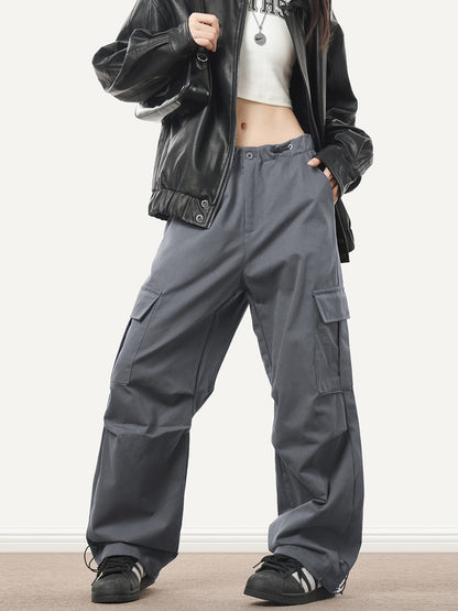 Double Bungee-Style Drawstring Cargo Pants