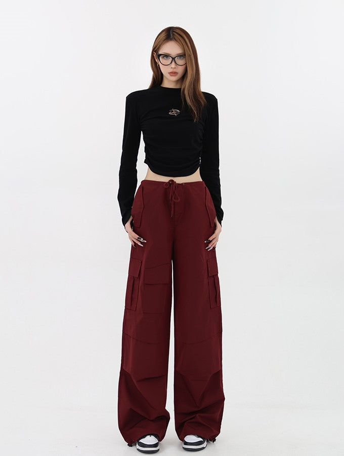 Curved Hem Cropped Long Sleeve