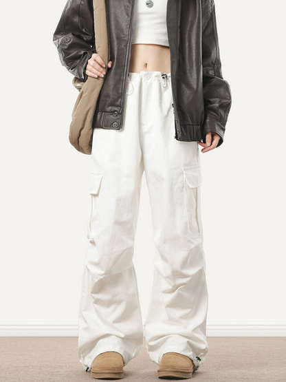 Double Bungee-Style Drawstring Cargo Pants